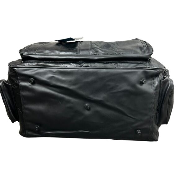 NWT Black Lambskin Leather Duffle Bag MARINE CORPS SCHOLARSHIP FOUNDATION - Picture 7 of 15